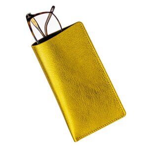 Authentic Deer Leather Glasses Case – Fine Gold
